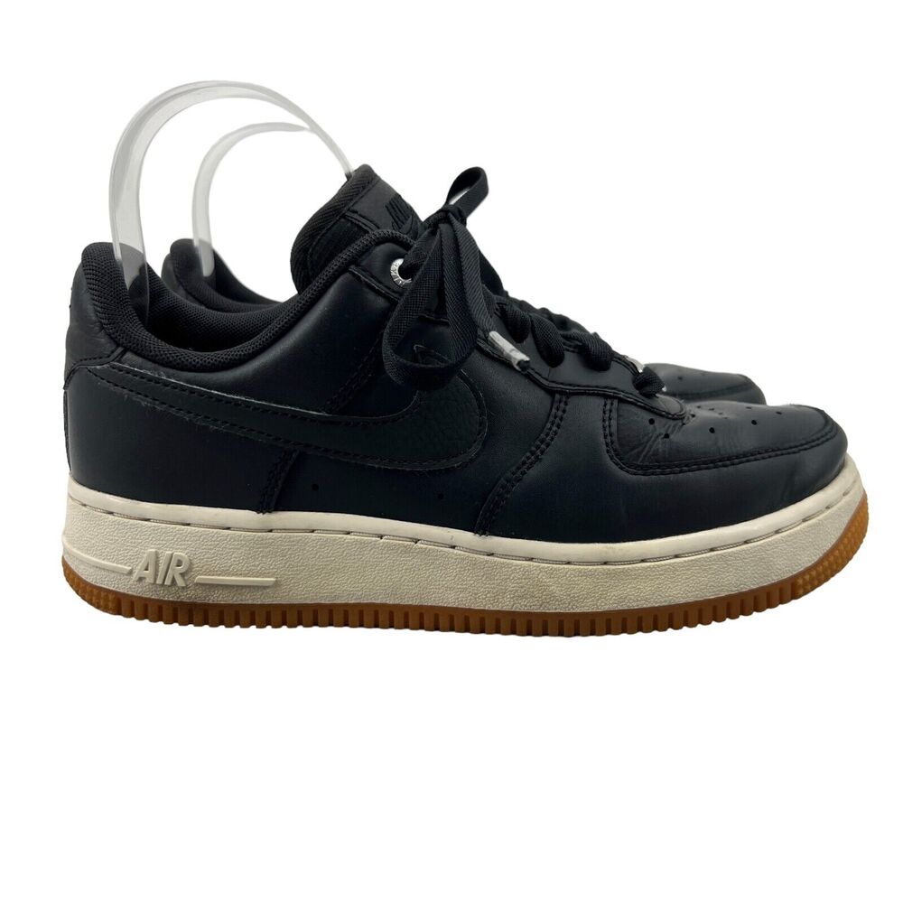 Nike Women 6.5 Air Force 1 Low 07 Premium Off Noir Black Sneaker Shoe 896185-008